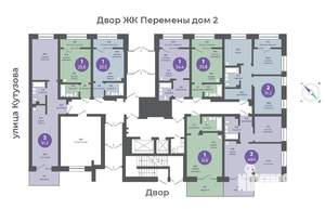 2-к квартира, вторичка, 51м2, 1/24 этаж