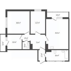 4-к квартира, вторичка, 87м2, 10/17 этаж