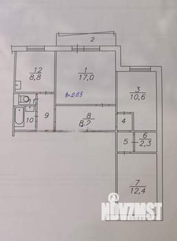3-к квартира, вторичка, 71м2, 2/10 этаж