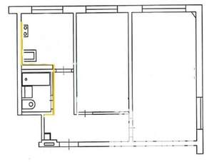 2-к квартира, вторичка, 42м2, 1/5 этаж