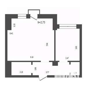 2-к квартира, вторичка, 47м2, 3/16 этаж