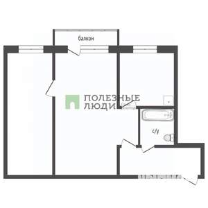 2-к квартира, вторичка, 46м2, 3/5 этаж