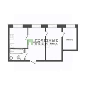 3-к квартира, вторичка, 45м2, 3/5 этаж