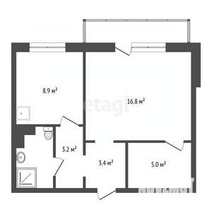 1-к квартира, вторичка, 41м2, 6/10 этаж