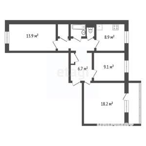3-к квартира, вторичка, 67м2, 7/10 этаж