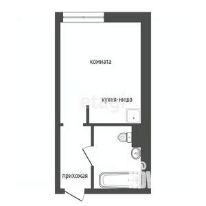Студия квартира, вторичка, 18м2, 3/4 этаж