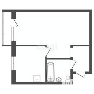 1-к квартира, вторичка, 31м2, 5/5 этаж