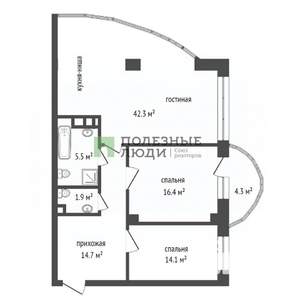 3-к квартира, вторичка, 96м2, 4/24 этаж
