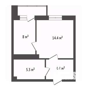 1-к квартира, вторичка, 32м2, 4/9 этаж