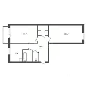 2-к квартира, вторичка, 49м2, 3/5 этаж