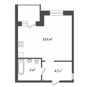 1-к квартира, вторичка, 47м2, 17/21 этаж