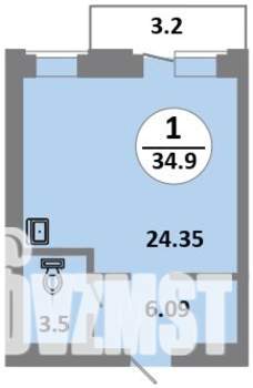 Студия квартира, вторичка, 35м2, 13/14 этаж