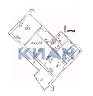 2-к квартира, вторичка, 48м2, 12/14 этаж