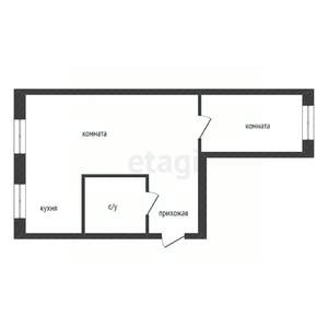 2-к квартира, вторичка, 45м2, 1/5 этаж