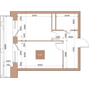 1-к квартира, строящийся дом, 40м2, 4/24 этаж