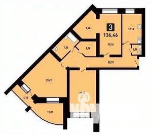 3-к квартира, вторичка, 139м2, 5/12 этаж