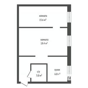 2-к квартира, вторичка, 46м2, 3/5 этаж