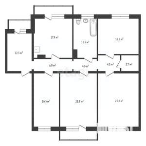 4-к квартира, вторичка, 145м2, 3/10 этаж