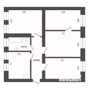 4-к квартира, вторичка, 93м2, 2/5 этаж