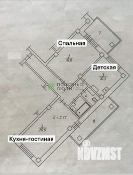 3-к квартира, вторичка, 63м2, 10/10 этаж