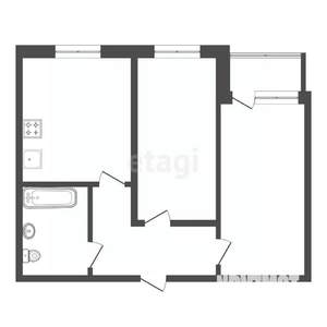 2-к квартира, вторичка, 53м2, 8/9 этаж