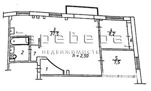 3-к квартира, вторичка, 61м2, 3/5 этаж