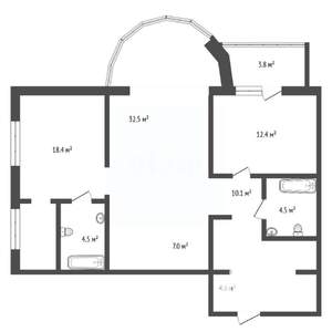 3-к квартира, вторичка, 95м2, 13/17 этаж