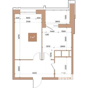 1-к квартира, вторичка, 41м2, 11/24 этаж