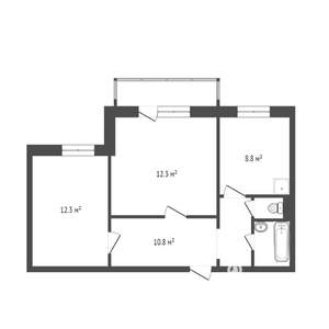 2-к квартира, вторичка, 47м2, 3/10 этаж