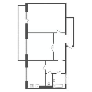 2-к квартира, вторичка, 52м2, 12/13 этаж