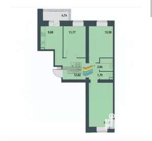3-к квартира, вторичка, 71м2, 4/8 этаж
