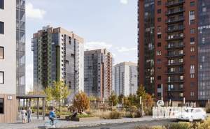 1-к квартира, строящийся дом, 40м2, 4/17 этаж