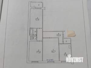 3-к квартира, вторичка, 66м2, 7/9 этаж