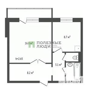 1-к квартира, вторичка, 40м2, 2/9 этаж