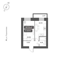 1-к квартира, вторичка, 38м2, 5/16 этаж