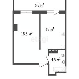 1-к квартира, вторичка, 38м2, 17/17 этаж