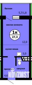 Студия квартира, вторичка, 27м2, 4/9 этаж