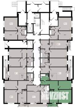 2-к квартира, строящийся дом, 61м2, 9/17 этаж