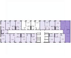 3-к квартира, строящийся дом, 65м2, 15/17 этаж