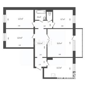 4-к квартира, вторичка, 80м2, 4/10 этаж