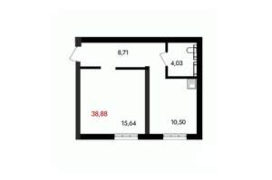 1-к квартира, вторичка, 39м2, 12/18 этаж