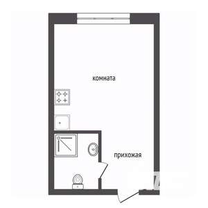 Студия квартира, вторичка, 16м2, 7/9 этаж