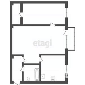 2-к квартира, вторичка, 45м2, 2/5 этаж