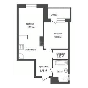 2-к квартира, вторичка, 41м2, 25/25 этаж