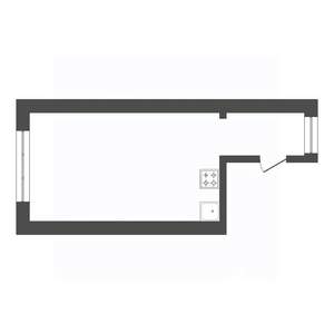 Студия квартира, вторичка, 18м2, 2/4 этаж