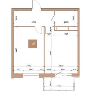 1-к квартира, строящийся дом, 52м2, 2/24 этаж