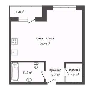 1-к квартира, вторичка, 38м2, 7/22 этаж