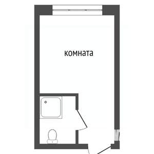 Студия квартира, вторичка, 14м2, 1/5 этаж