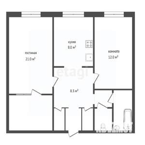 2-к квартира, вторичка, 56м2, 3/4 этаж