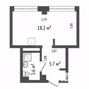Студия квартира, вторичка, 28м2, 10/12 этаж